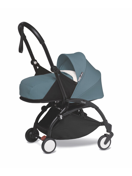Babyzen YOYO2 Stroller Black Frame with Aqua Newborn Pack & FREE 6+ Color Pack image number 2